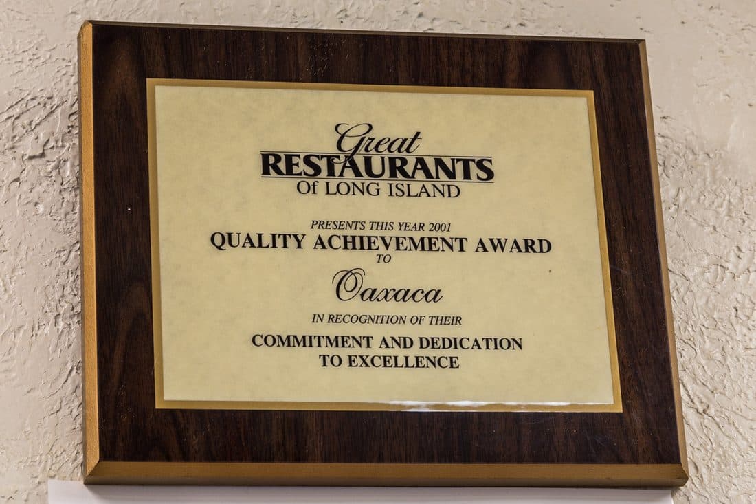 Great Restaurants of Long Island Quality Achievement Award